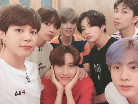 방탄소년단, 휠라 글로벌 모델 선정돼. <연합 제공>